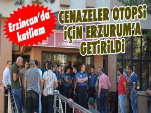 Erzincan'daki silahlı kavgada ölen 5 kişiden 2sinin cenazesi Erzurum'a getirildi