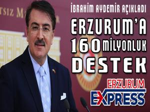 Erzurum'a 160 Milyonluk Destek