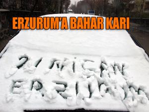 Erzuruma baharda kar sürprizi 