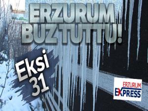 Erzurum buz tuttu: Eksi 31