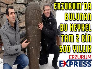  Erzurumda 2 bin 500 yıllık Taş Baba heykeli bulundu