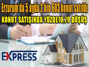 Erzurumda 5 ayda 2 bin 603 konut satıldı 