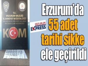 Erzurumda 55 adet tarihi sikke ele geçirildi