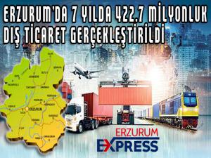 Erzurumda 7 yılda 422.7 milyonluk dış ticaret gerçekleştirildi