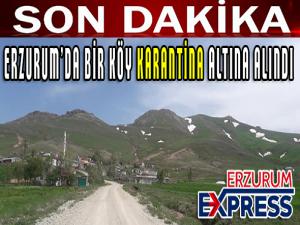  Erzurumda bir köy karantinaya alındı