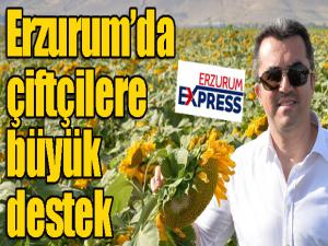 Erzurumda çiftçilere büyük destek