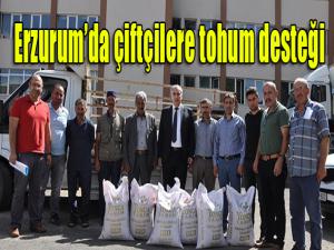 Erzurumda çiftçilere tohum desteği 