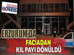 Erzurum'da düğün salonunda faciadan kıl payı dönüldü