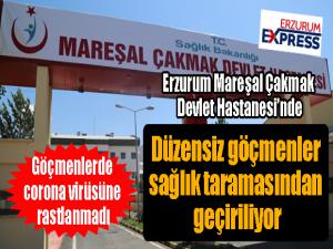 Erzurum'da düzensiz göçmenler sağlık taramasından geçiriliyor