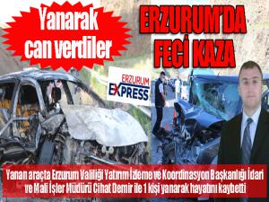 Erzurumda feci kaza: 2 ölü, 3 yaralı