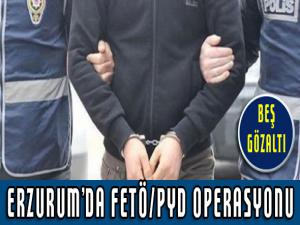 Erzurumda FETÖ/PYD operasyonu: 5 gözaltı