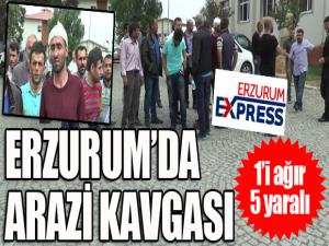 Erzurumda iki köy arasında arazi kavgası: 1i ağır 5 yaralı