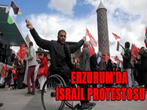 Erzurumda İsrail protestosu