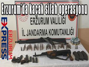 Erzurumda kaçak silah operasyonu