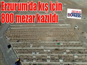 Erzurumda kış için 800 mezar kazıldı