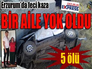 Erzurum'da nişandan dönen ailenin feci sonu: 5 ölü