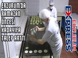 Erzurumda Ramazan öncesi kadayıfa talep arttı