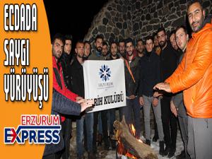 Erzurumda Tarihi Aziziye ve Mecidiye Tabyalarında Ecdada Saygı Nöbeti