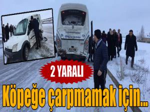 Erzurumda trafik kazası: 2 yaralı