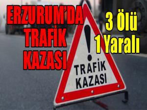 Erzurum'da trafik kazası: 3 ölü, 1 yaralı 
