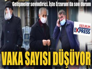 Erzurum'da vaka sayısı düşüyor