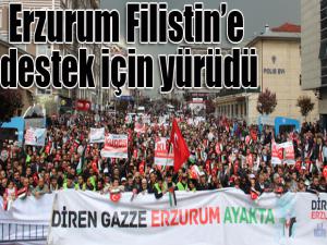 Erzurum Filistine destek için yürüdü