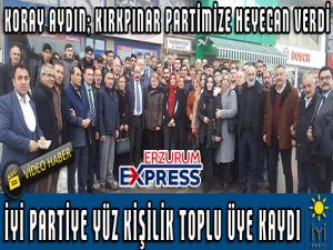 ERZURUM İYİ PARTİYE 100 KİŞİLİK TOPLU ÜYE KAYDI