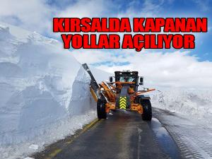  Erzurum kırsalında kar nedeniyle kapanan yollar açılıyor 