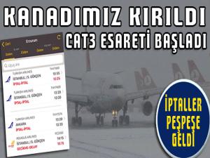 Erzurum'un CAT 3 esareti... Uçuşlar iptal...