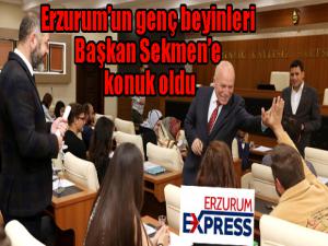 Erzurumun genç beyinleri Başkan Sekmene konuk oldu