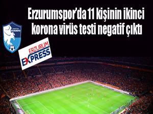 Erzurumsporda 11 kişinin ikinci korona virüs testi negatif çıktı