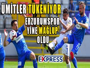 Erzurumspor'da ümitler tükeniyor