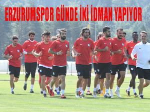 Erzurumspor günde iki idman yapıyor 