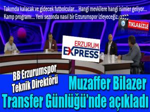 Erzurumspor Teknik Direktörü Muzaffer Bilazer'den önemli açıklamalar...