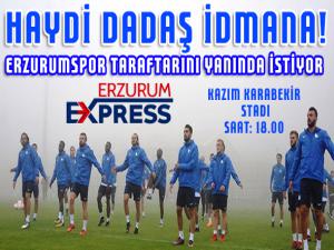 ERZURUMSPOR'UN TARAFTARA AÇIK İDMANI BU GÜN 