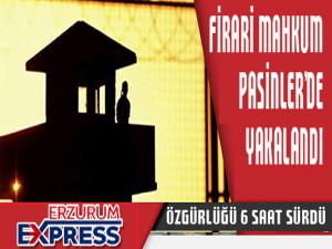 Firari mahkum Pasinlerde yakalandı