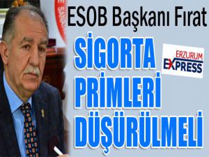 Fırat: Sigorta primleri düşürülmeli