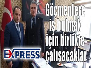 Göçmenlere iş bulmak için birlikte çalışacaklar