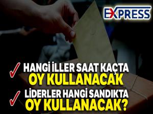 Hangi iller saat kaçta oy kullanacak |Liderler hangi sandıkta oy kullanacak? 2019 yerel seçim...