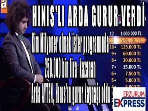 HINIS'LI ARDA GURUR VERDİ 