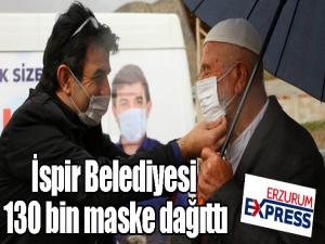 İspir Belediyesi 130 bin maske dağıttı