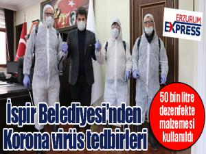 İspir Belediyesinden Korona virüs tedbirleri