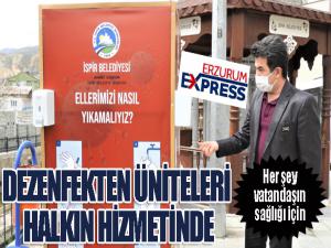 İspir'de dezenfekte üniteleri halkın hizmetinde