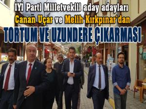 İYİ Parti Milletvekili aday adayları Canan Uçar ve Melih Kırkpınar ilçe gezilerini sürdürüyor