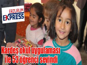 Kardeş okul uygulaması ile 53 öğrenci sevindi