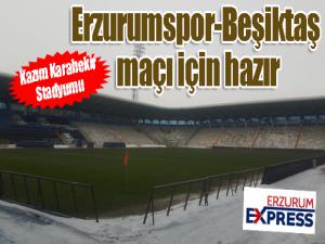 Kazım Karabekir Stadyumu Erzurumspor-Beşiktaş maçı için hazır