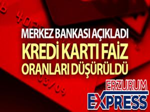 Kredi kartı faiz oranları düşürüldü