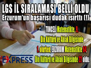 LGS İL SIRALAMASI BELLİ OLDU