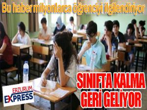 Liselerde sınıfta kalma yeniden geliyor