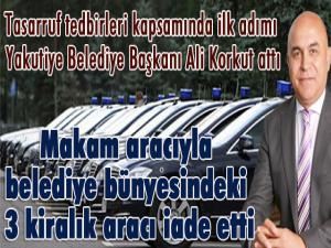 Makam araçları gitti tasarruf geldi